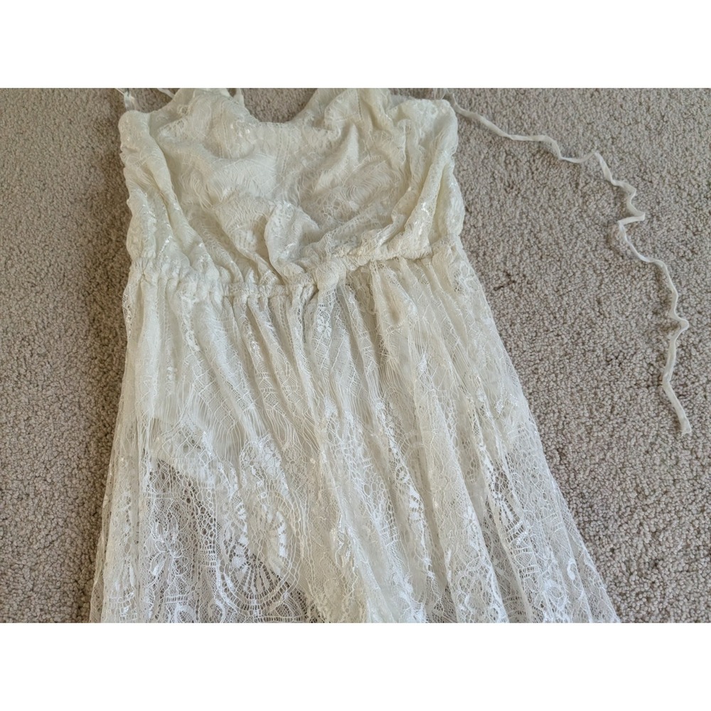 Minkpink Ivory White Lace Bodysuit Jumpsuit Size XS - Picture 5 of 13